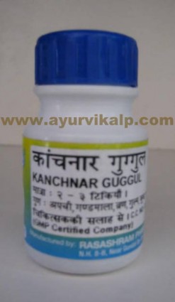 Rasashram, KANCHNAR GUGGUL, 80 Tablet, For Thyroid & Glandular Systems